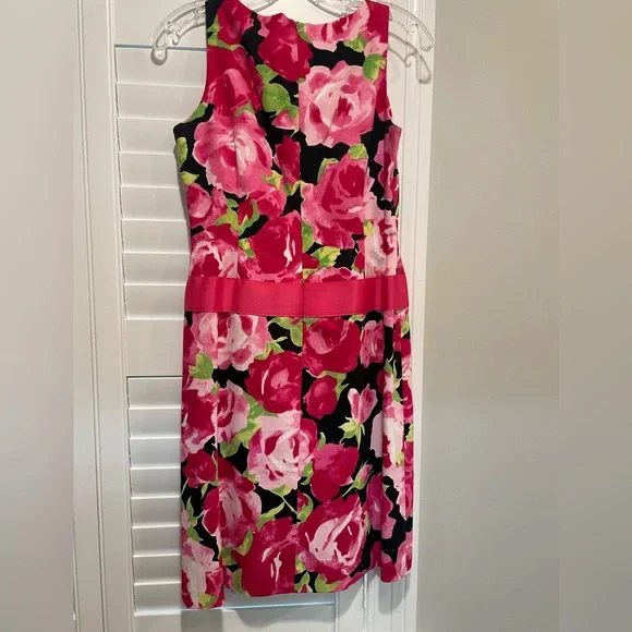 Talbots Pink and Green Floral Dress Easter dress - Picture 3 of 9